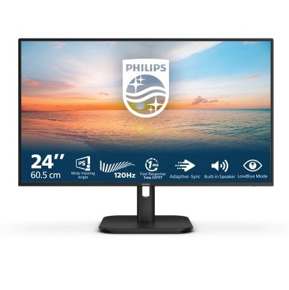 מסך מחשב 23.8 אינץ' רמקולים מובנים פיליפס Philips 24E1N1200A 1000 Series 23.8 Inch FHD 120Hz IPS 4ms VGA HDMI DP Speaker